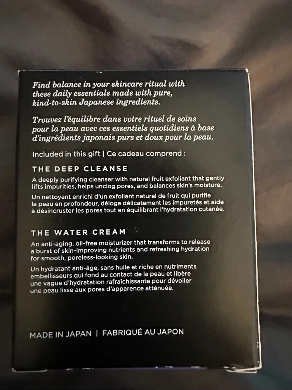 Tatcha Seafoam Green Water Cream & Deep Cleanse Duo with Purple Accent Box-